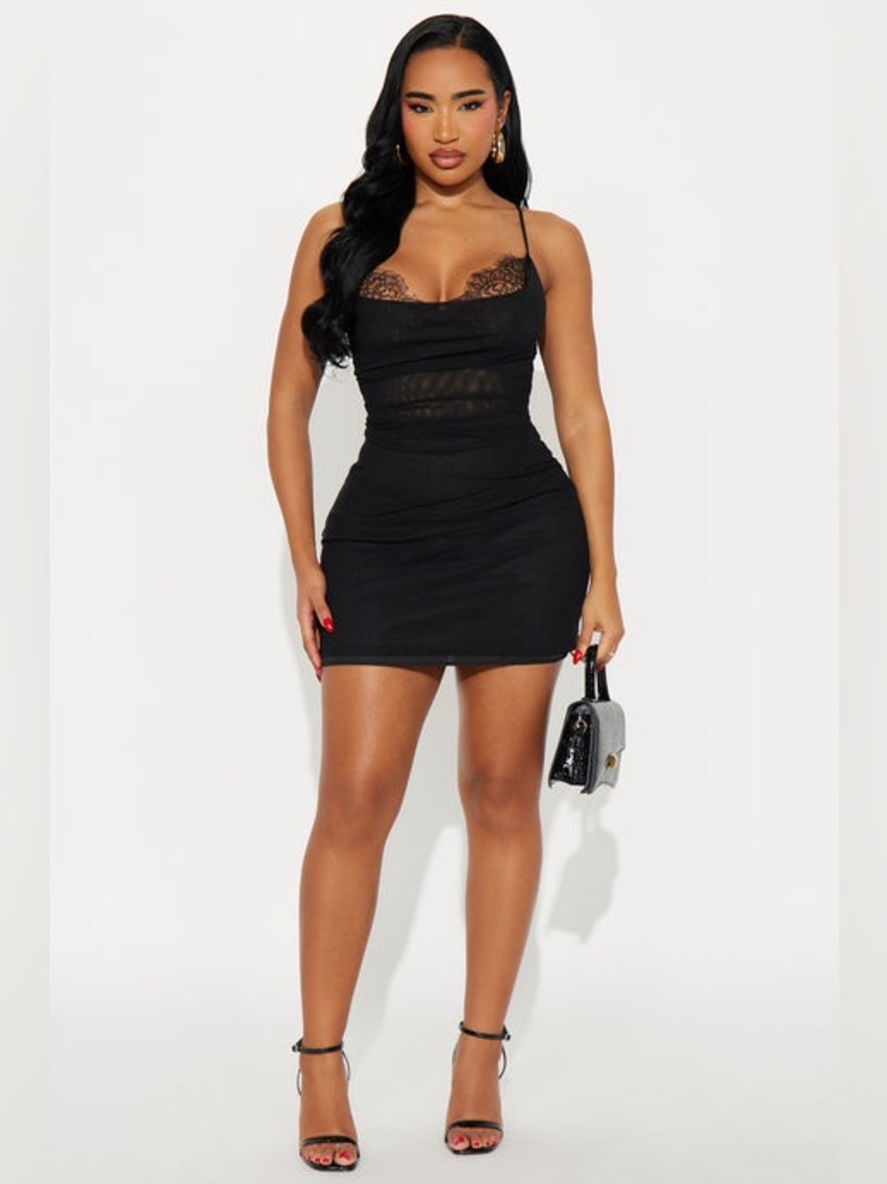 Fashion Nova Champagne Giggles Mesh Mini Dress